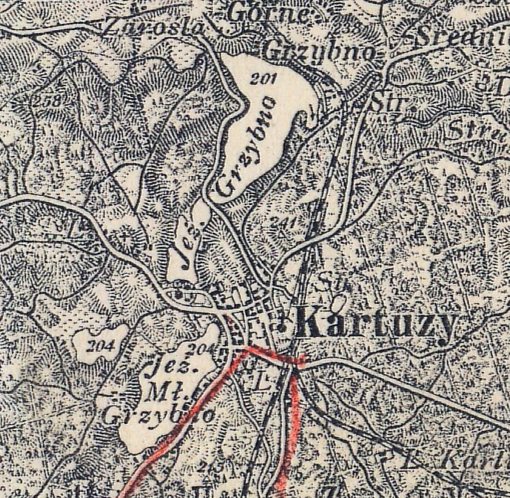 Kartuzy 1924 rok. Źródło: Archiwum Map WIG